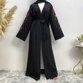 713#High quality polyester embroidered abayas