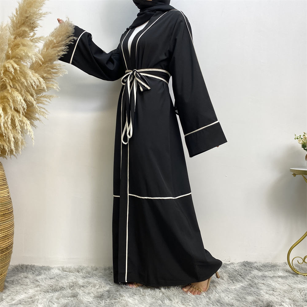 679# Simple modest front open abaya muslim women