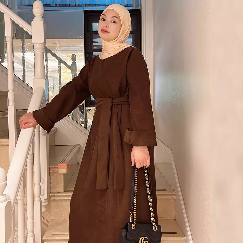 1568#Islamic Clothing Black Abaya for Muslim girls Modest dresses abaya