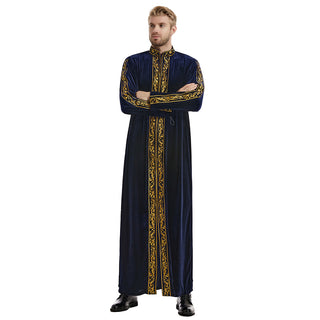 TH825#Thobe Saudi Arab Kaftan Male Abaya Men Muslim Clothing