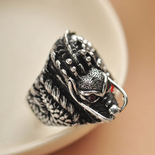 RM3#Punk Vintage Style Stylish Finger Rings Jewelry Steel Animal Zodiac Ring Men Gift