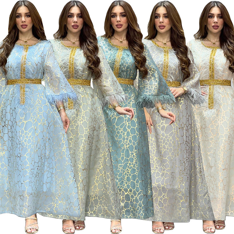 AB239#Eid Leopard fashion habaya women muslim dress muslim women abaya and long  dresses
