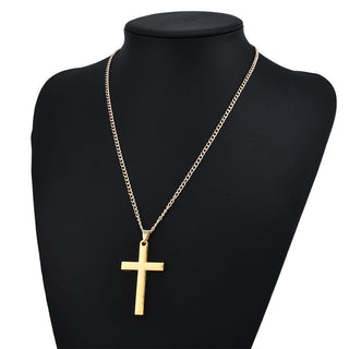 NM6#Fashion Cross Pendant Necklace Women Men Stainless Steel Link Chain Charm Necklace