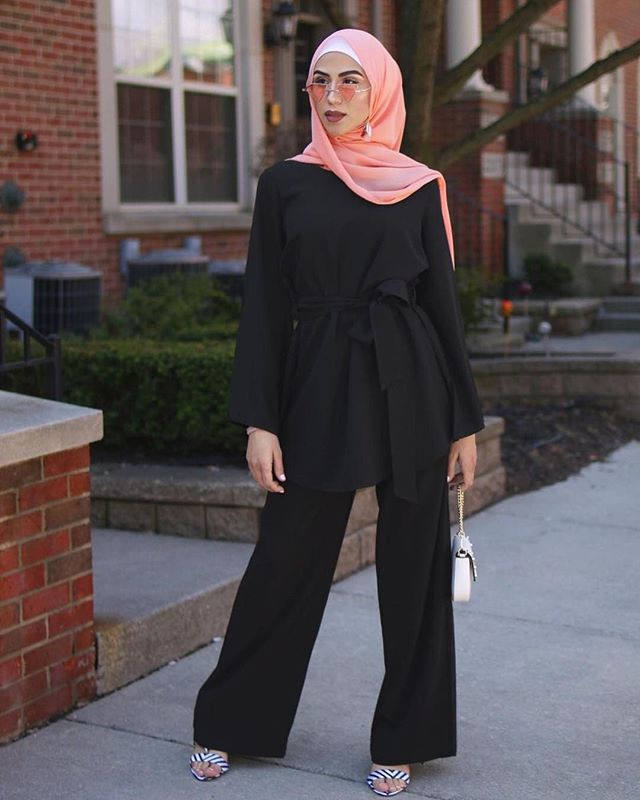 272#Two Pieces Set Simple Blouse And Loose Wide Leg Pant