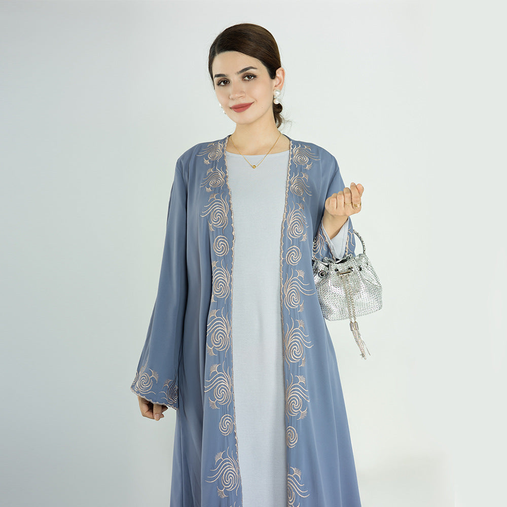 1553# Luxury Islamic Clothing Nida Embroidery Women Abaya Dubai