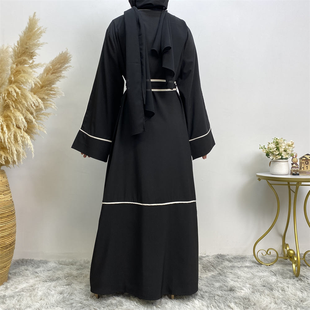 679# Simple modest front open abaya muslim women