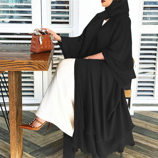 875# Best seller chiffon open abaya solid color cardigan