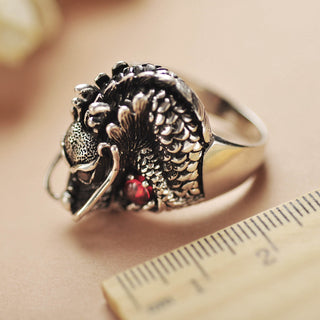 RM3#Punk Vintage Style Stylish Finger Rings Jewelry Steel Animal Zodiac Ring Men Gift