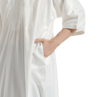 TH827#Hot sale muslim middle east men robe high collar shirt in dubai