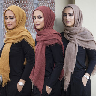 BS414#Hot sale crinkle scarfs for muslim Islamic clothing dubai hijab