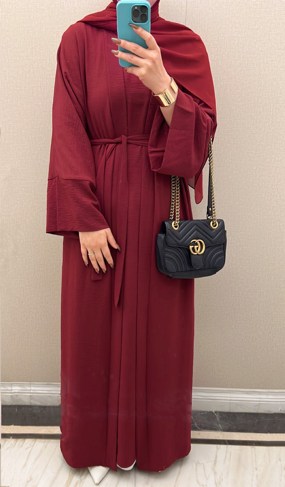 1480#Hot selling high quality cheap price Muslim women 2pcs Abaya set