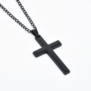 NM6#Fashion Cross Pendant Necklace Women Men Stainless Steel Link Chain Charm Necklace