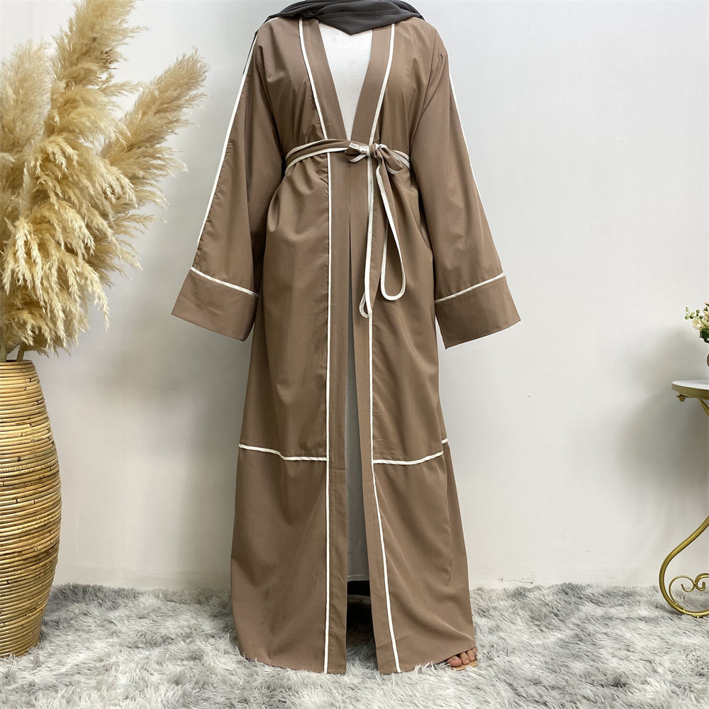 679# Simple modest front open abaya muslim women