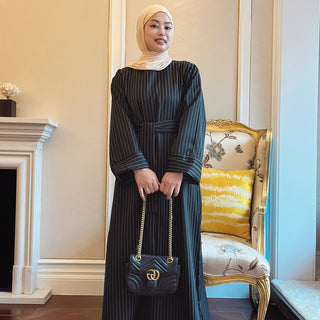 1569#New Arrival Modest Abaya With Side Pocket For Muslim Women