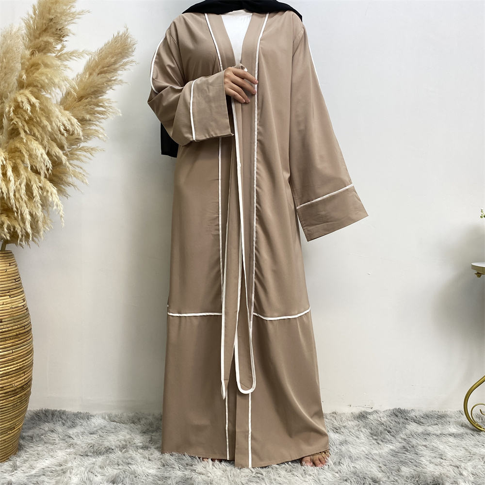 679# Simple modest front open abaya muslim women