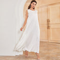 B007#New Arrival Solid Color Satin Material Simple Inner Dress