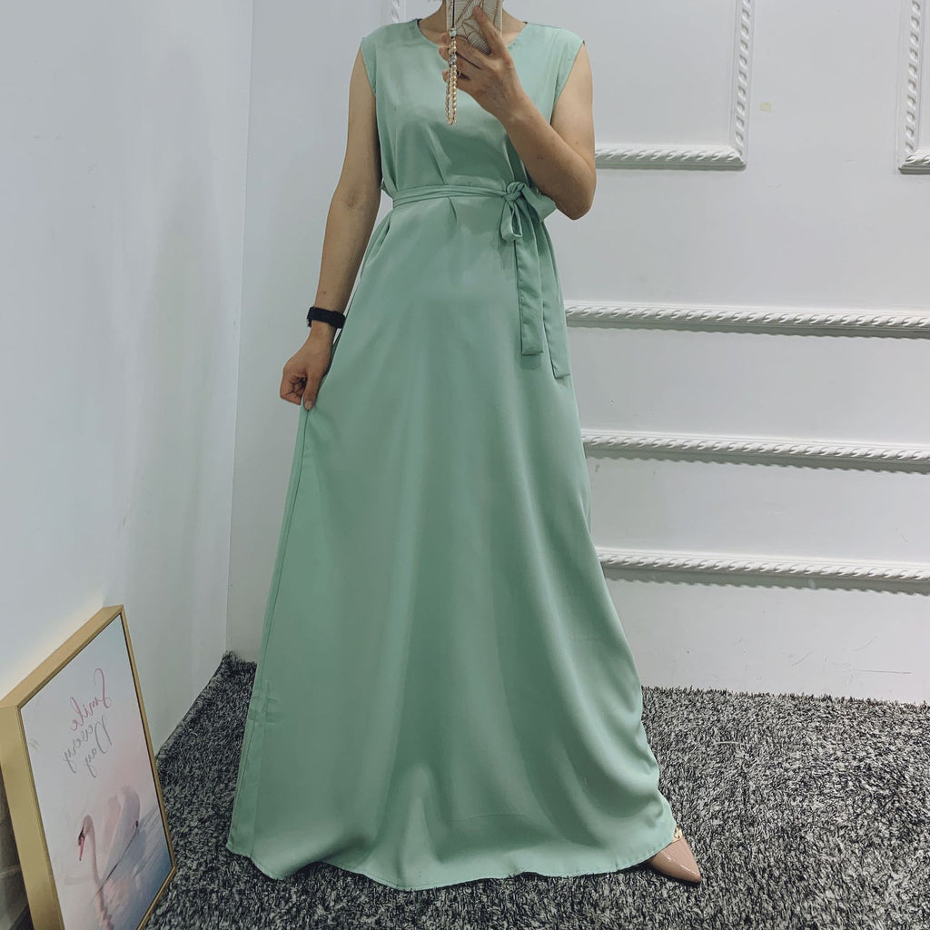 1456# Islamic Clothing Abaya Muslim Sleeveless Under Islamic Dress