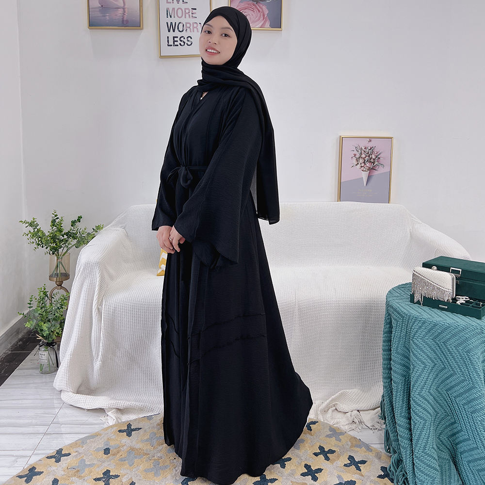 1525#Kaftans Abaya Women Arab Islamic Clothing EID Hijab Dress