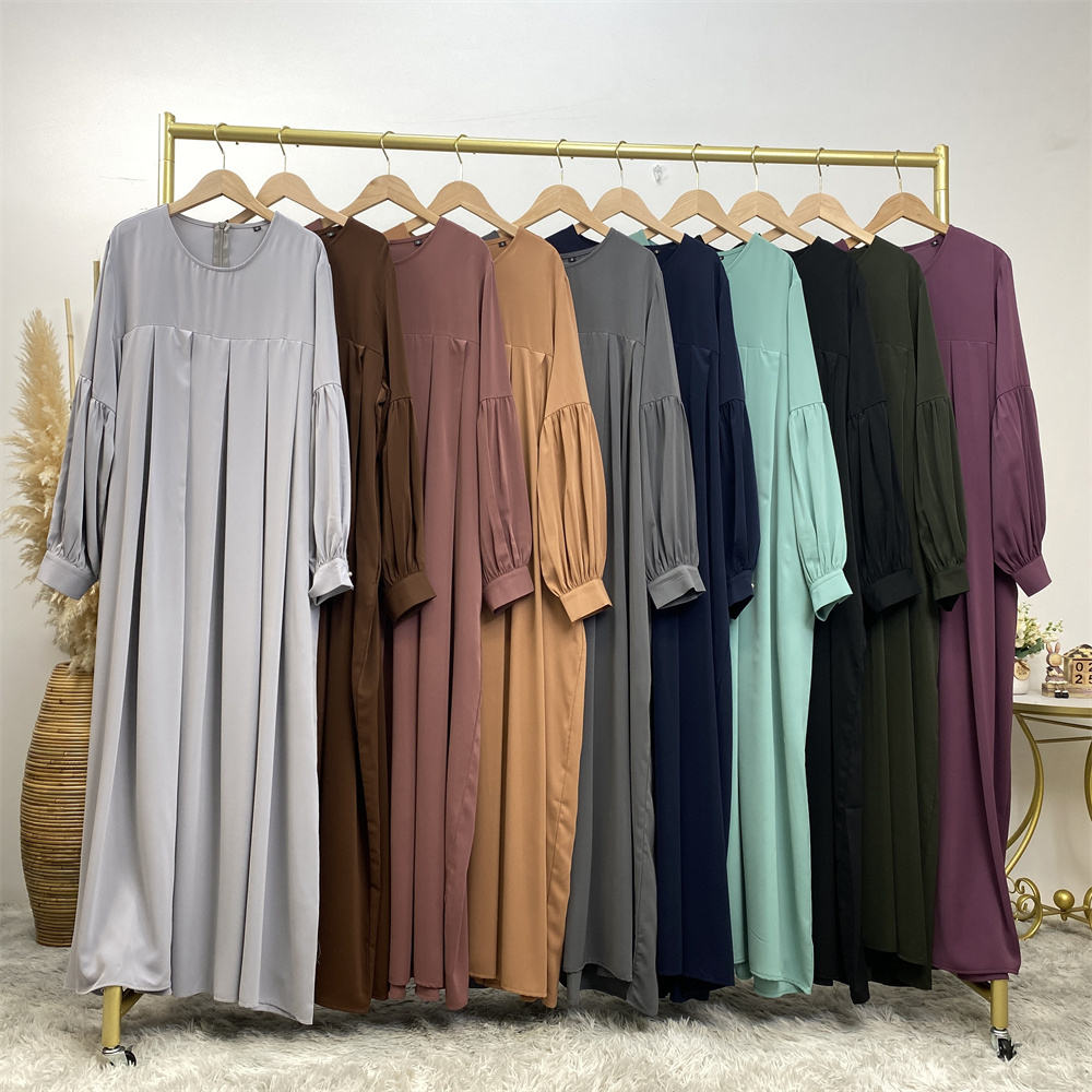6683#2023 High Quality 10 Colors Chiffon Maxi Dress For Muslim Women Ramanda Eid Fashion