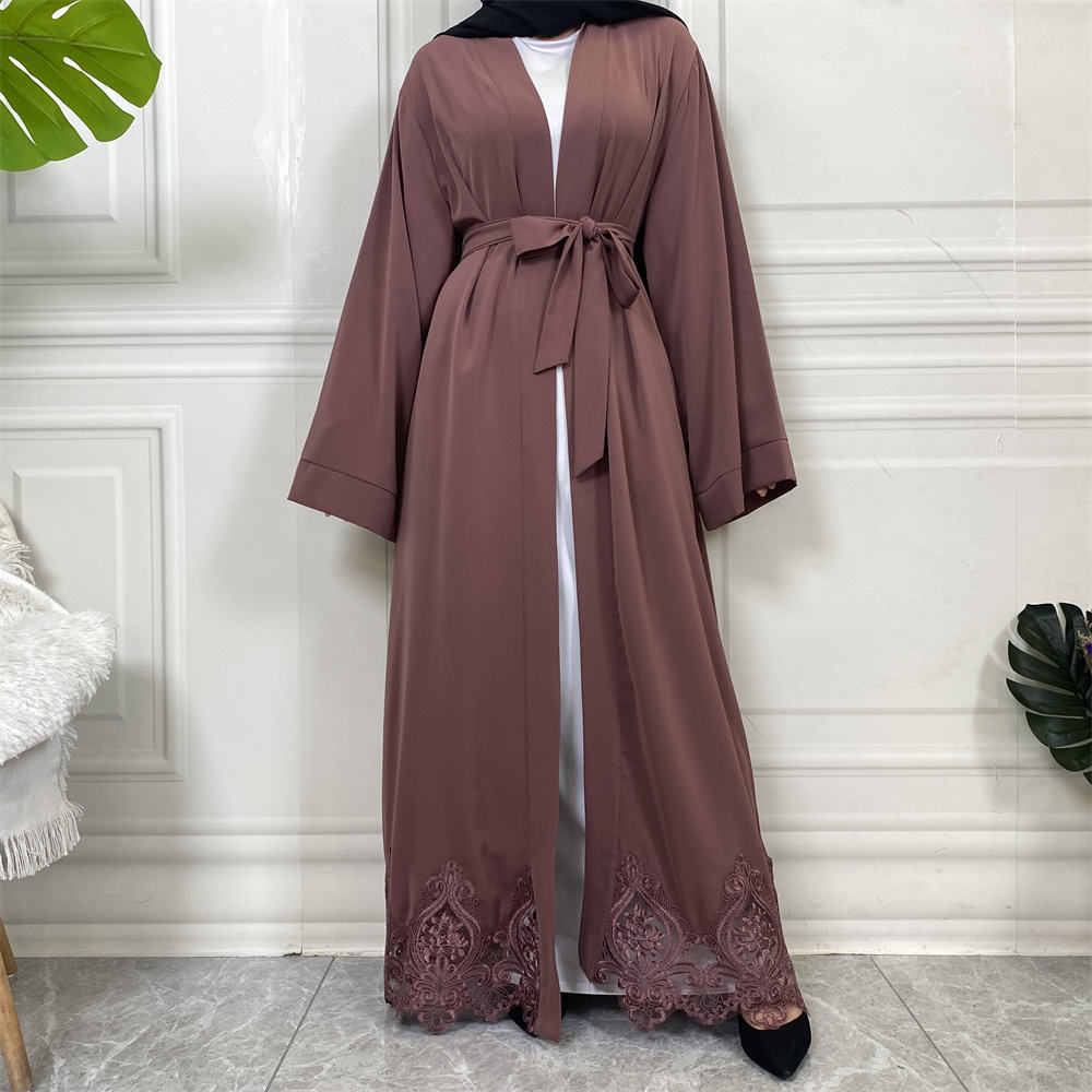 1947# Elegant Cardigan Plain Simple Abaya For Muslim Women Dress