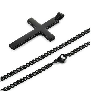 NM6#Fashion Cross Pendant Necklace Women Men Stainless Steel Link Chain Charm Necklace