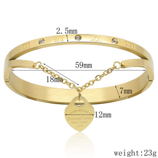 B9#Women Hanging Forever Love teel Bangle & Bracelets For Women Jewelry