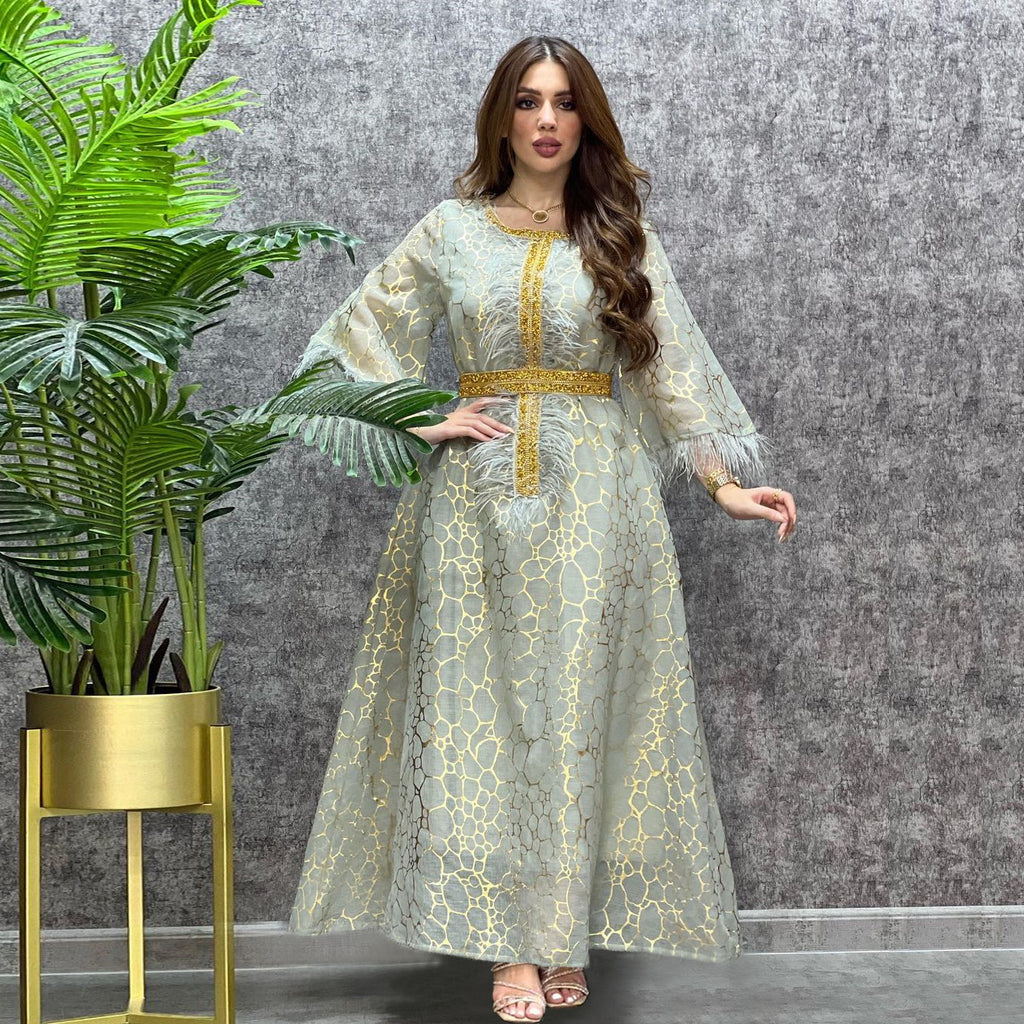 AB239#Eid Leopard fashion habaya women muslim dress muslim women abaya and long  dresses