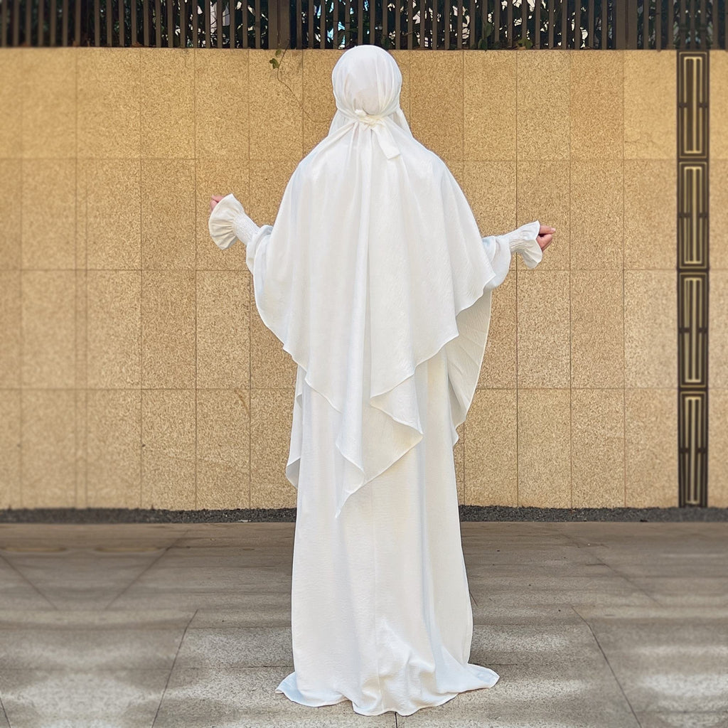 HJ907#One Layer Long Khimar Hijab Ramadan Prayer Dress Islamic Niqab