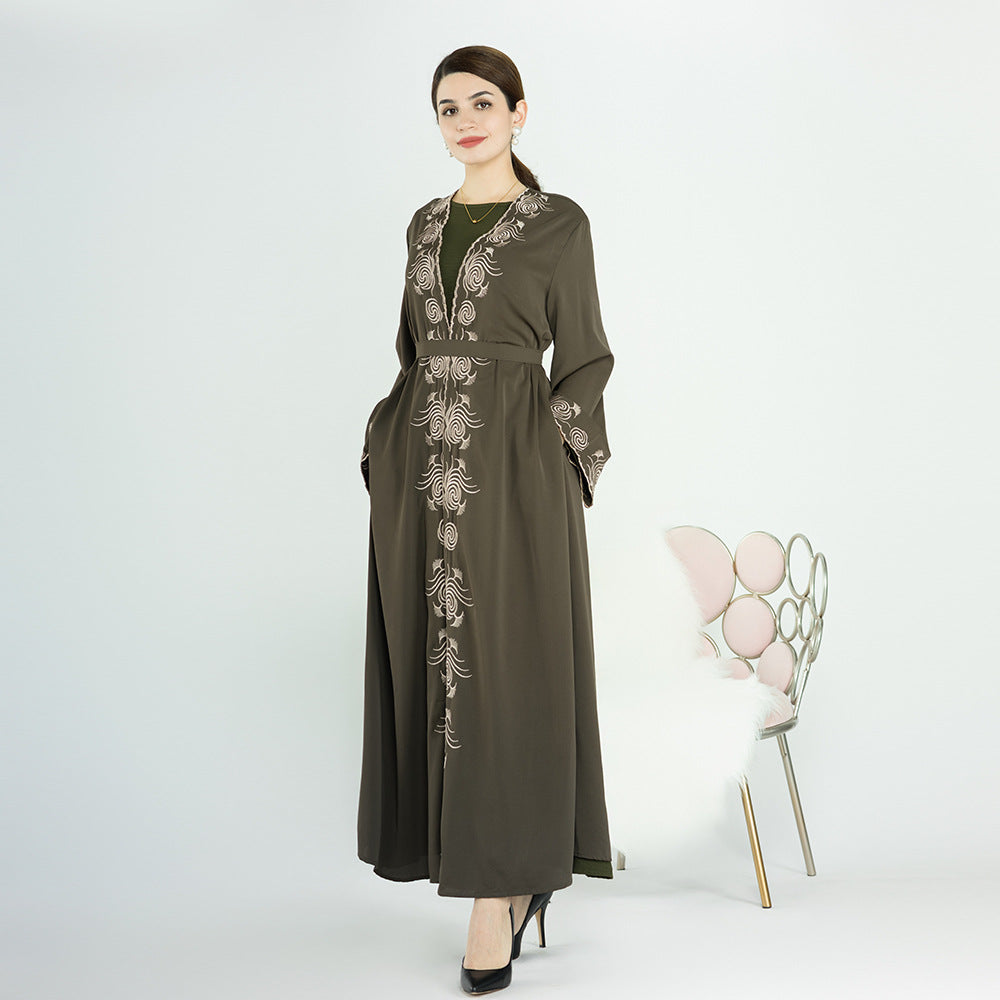 1553# Luxury Islamic Clothing Nida Embroidery Women Abaya Dubai