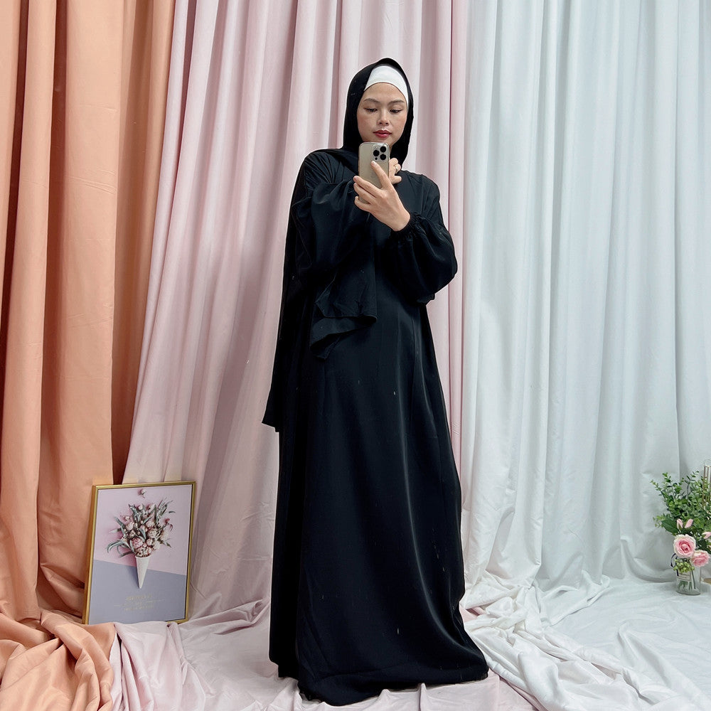 1499#Hoodie Abaya Islamic Clothing Hijab Jilbab_ Dress for Daily Wear