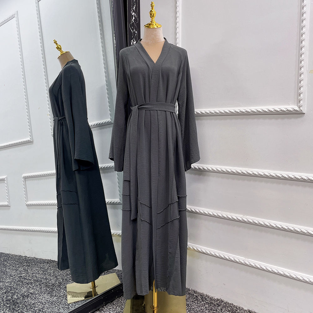 1525#Kaftans Abaya Women Arab Islamic Clothing EID Hijab Dress
