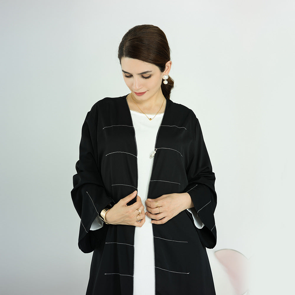 1577#Turkey Abaya Cardigan Kimono Ladies Abaya for Muslim Girls Abaya