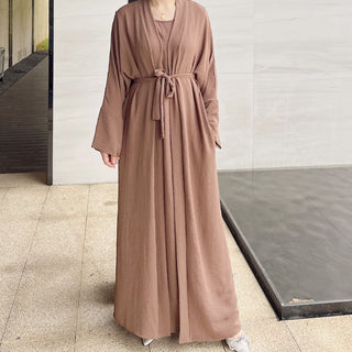 1480#Hot selling high quality cheap price Muslim women 2pcs Abaya set