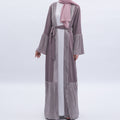 G9501#Long Sleeve Maxi Dress Muslim Ramadan dress cardigan