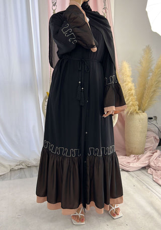 1580#Modest Abaya Fashion Islamic Clothing Muslim Women Dubai Abaya Long Dress