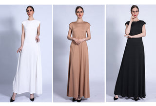 G1314#New solid color bottoming skirt basic sleeveless long dress women