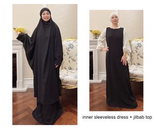 1518#Khimar Long Hijab Jilbab_ Islamic Overhead Prayer Abaya