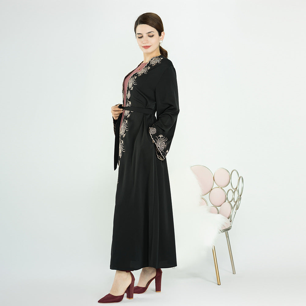 1553# Luxury Islamic Clothing Nida Embroidery Women Abaya Dubai