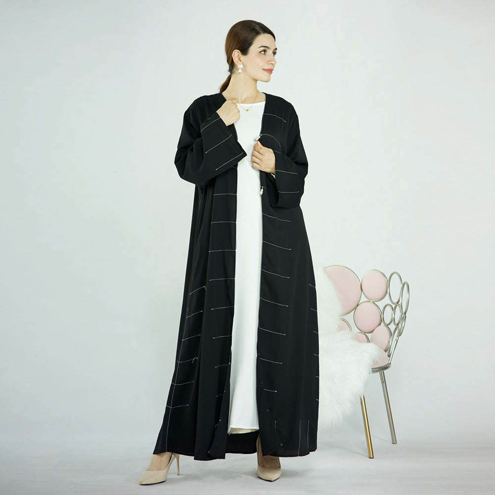 1577#Turkey Abaya Cardigan Kimono Ladies Abaya for Muslim Girls Abaya