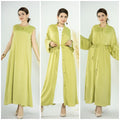 1582&1584#Slip Dress Inner Basic Sleeveless Maix Dress & Satin Abaya Islamic Clothing