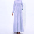 91246#Autumn and winter fashion women's long suede A-line dress
