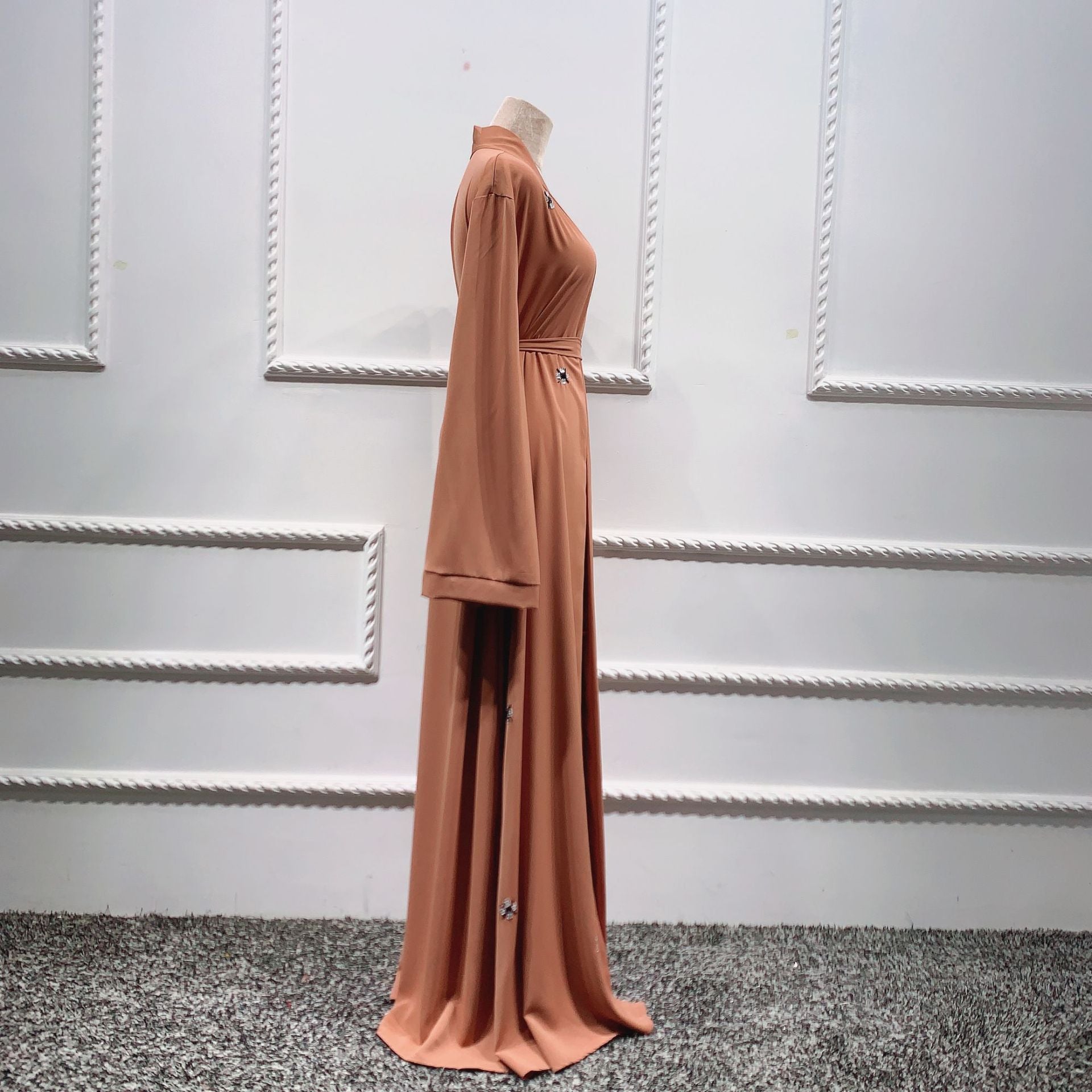 1428#Modest women clothing islamic maxi dress muslim luxury abaya