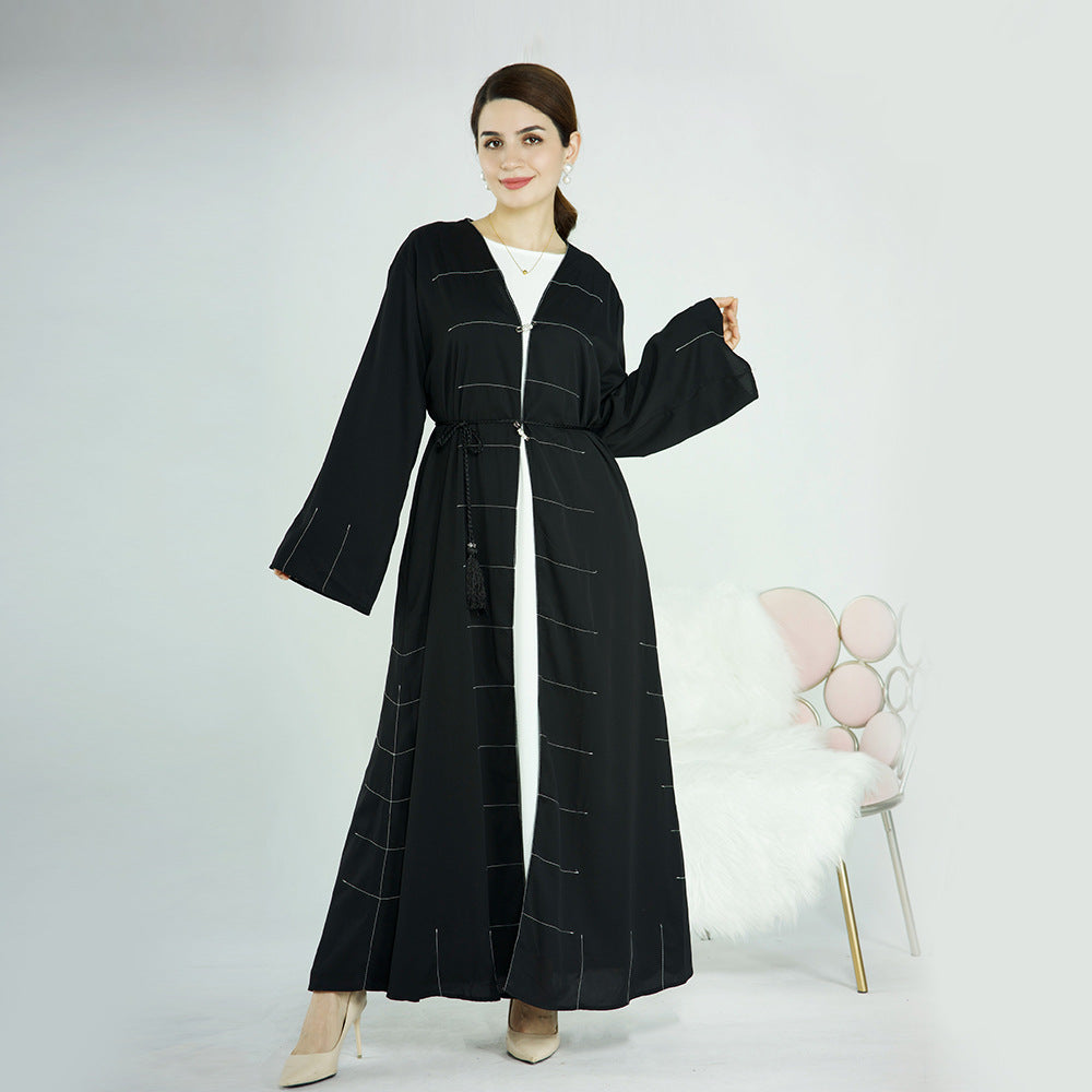 1577#Turkey Abaya Cardigan Kimono Ladies Abaya for Muslim Girls Abaya