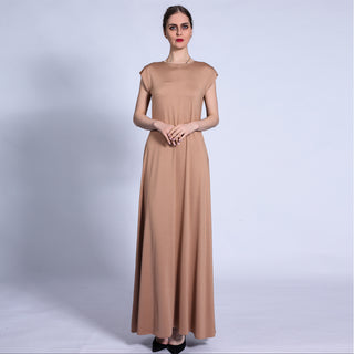 G1314#New solid color bottoming skirt basic sleeveless long dress women