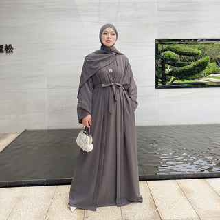 1480#Hot selling high quality cheap price Muslim women 2pcs Abaya set