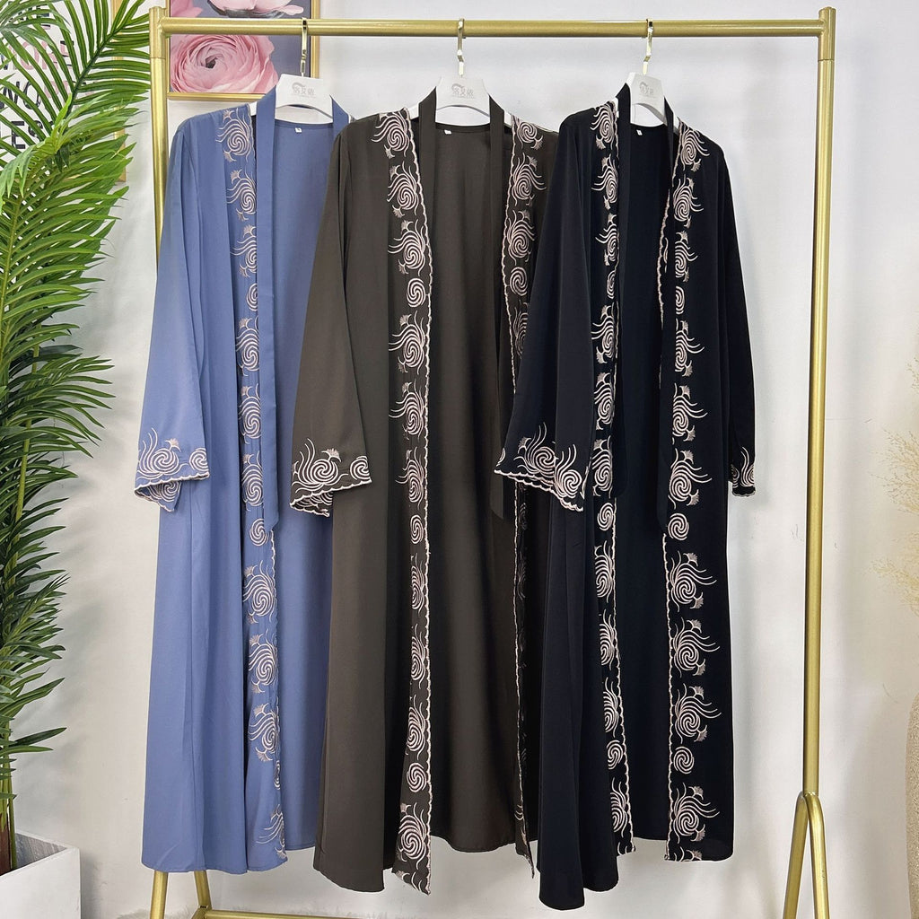 1553# Luxury Islamic Clothing Nida Embroidery Women Abaya Dubai