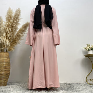 845#Elegant 3D flower open abaya for muslim women