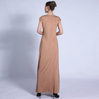 G1314#New solid color bottoming skirt basic sleeveless long dress women