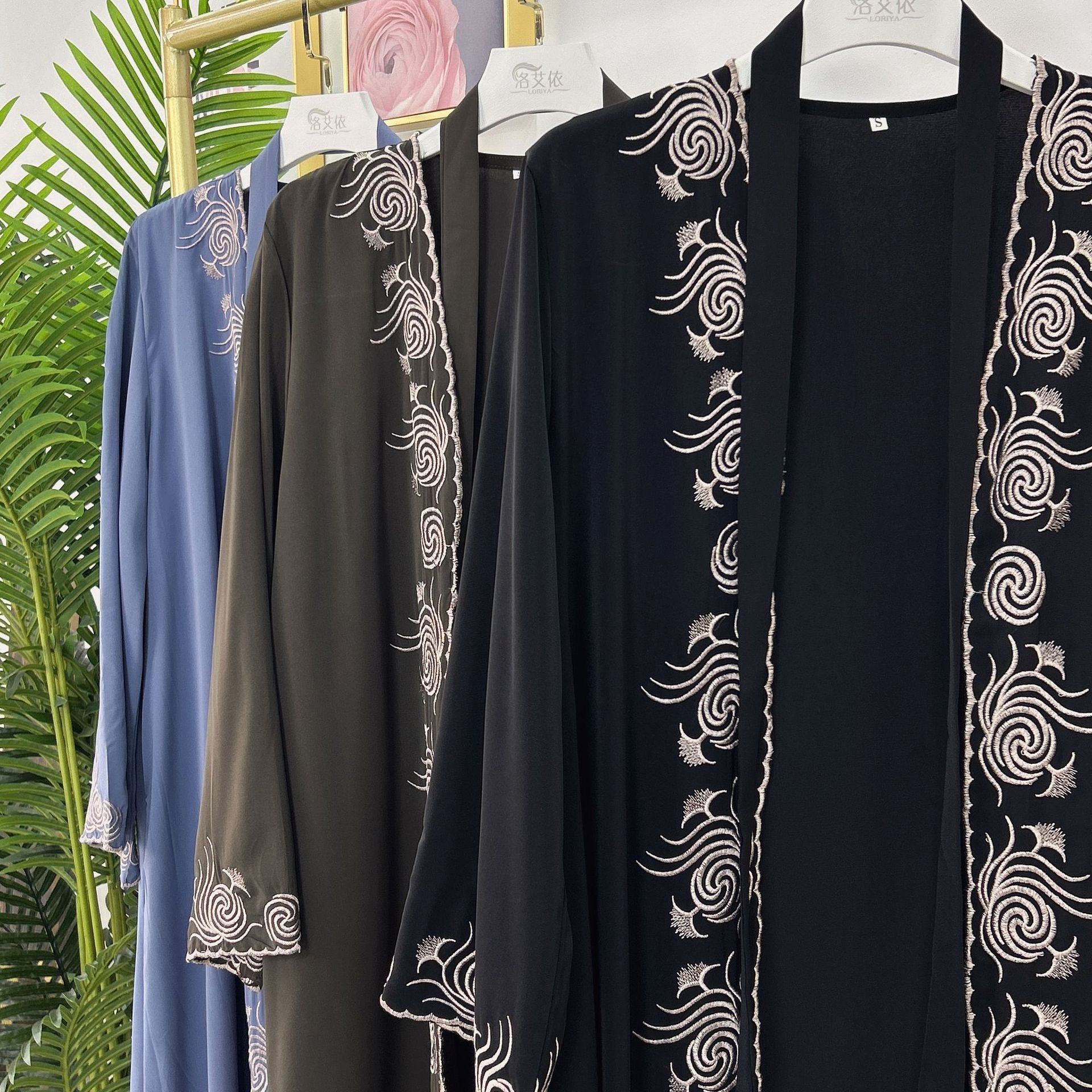 1553# Luxury Islamic Clothing Nida Embroidery Women Abaya Dubai