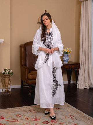 AB268#Middle East Abaya Muslim Ethnic Style Dubai Morocco Embroidery Doris Abaya Dress